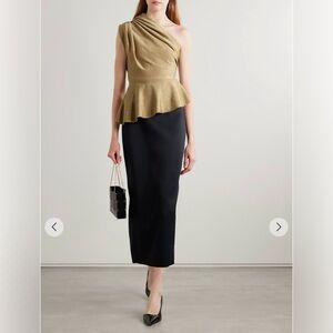 KHAITE Gold One-Shoulder Top Size S - Worn once and in perfect condition!!!